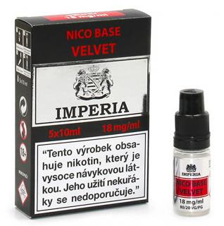 Báze IMPERIA Nico Base VELVET (80VG/20PG) 5x10ml - 18mg