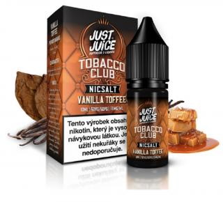 E-liquid Just Juice Salt Tobacco Vanilla Toffee (Tabák s vanilkou a karamelem) 10ml Obsah nikotinu: 11mg