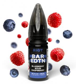 E-liquid Riot BAR EDTN Salt 10ml: Blueberry Sour Raspberry (Borůvka s malinou) Nikotin: 20 mg/ml