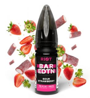 E-liquid Riot BAR EDTN Salt 10ml: Sour Strawberry (Kyselá jahoda) Nikotin: 5 mg/ml