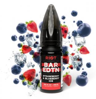 E-liquid Riot BAR EDTN Salt 10ml: Strawberry Blueberry Ice (Ledová borůvka s jahodou) Nikotin: 10 mg/ml