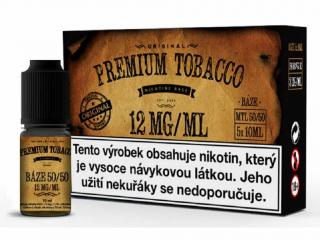 Nikotinová báze Premium Tobacco (50/50): 5x10ml / 12mg