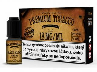 Nikotinová báze Premium Tobacco (50/50): 5x10ml / 18mg