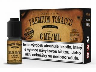 Nikotinová báze Premium Tobacco (50/50): 5x10ml / 6mg