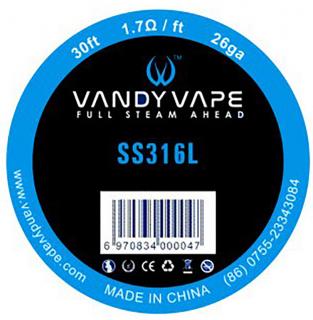 Vandy Vape SS316L - Nerezový odporový drát 9m 26GA 0,4mm