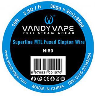 Vandy Vape Superfine MTL odporový drát Ni80 3m