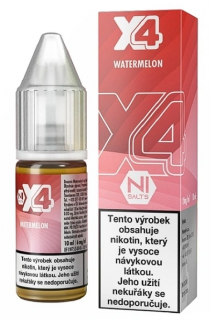 X4 Bar Juice Salt Watermelon (Vodní meloun) 10ml Obsah nikotinu: 10mg