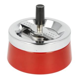 Cigaretový popelník otočný Angelo Red, kovový, 11cm