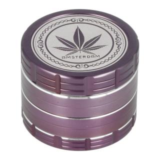 Drtič tabáku kovový Amsterdam Purple, 4.díl., 50mm