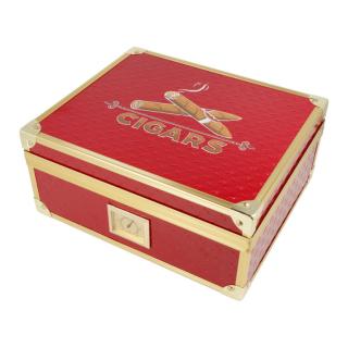 Humidor na doutníky Cigars Red/Gold 25D, 26x22x11,5cm