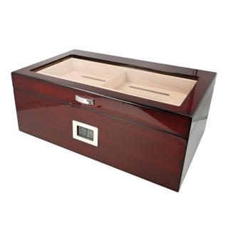 Humidor na doutníky Glass Top hi-gloss, 38x23x16cm