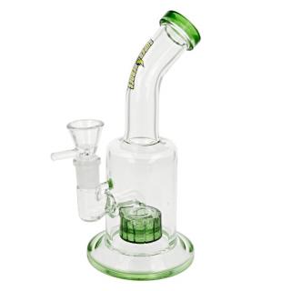 Skleněný bong s perkolací Super Heroes Green, 21cm