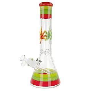 Skleněný bong Super Heroes Beaker Colored Leaves, 36cm