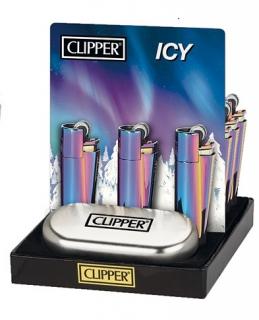 Zapalovač Clipper Icy Colors 2+Giftbo, 1ks