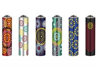 Zapalovač Clipper Metal Cover Firework Patterns