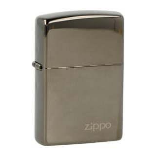 Zapalovač Zippo Black Ice Zippo Logo, leštěný