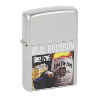 Zapalovač Zippo Jim Beam Real Bourbon, satin