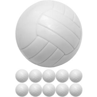10x náhradní míček pro stolní fotbálek rychlý bílý, průměr 36 mm