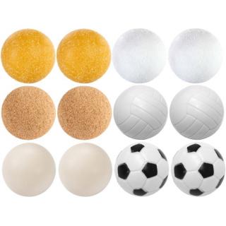 12x náhradní míč pro stolní fotbal průměr 35 mm, různé materiály
