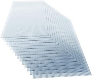15 ks náhradní plastová polykarbonátová deska pro skleníky / pařeniště 4 mm, 121x60,5 cm