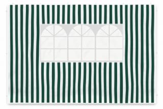 2x boční stěna s oknem pro zahradní párty stany, bílá / zelená, 298x190 cm