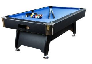 Billiard stůl pool s děrami 7 ft modrá / černá, vč. vybavení, 114 kg