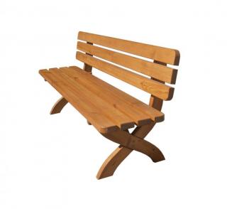Bytelná dřevěná lavice z masivu venkovní + vnitřní, impregnace + lak, 160 cm