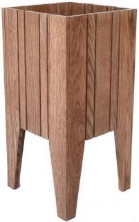 Dřevěný dubový dekorativní obal na květináč masiv venkovní + vnitřní 25x25x50 cm