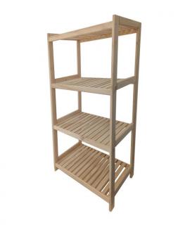 Dřevěný regál do kuchyně / koupelny / spíže 70x133x43 cm