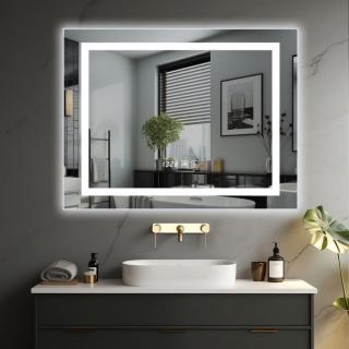 Koupelnové zrcadlo s měnitelnou intenzitou osvětlení LED 125x75 cm