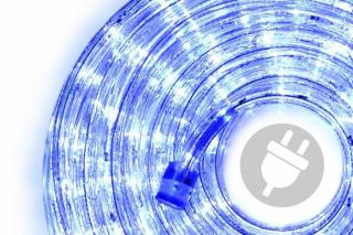 LED světelný kabel- hadice venkovní + vnitřní, do zásuvky 230V, modrý, 10 m