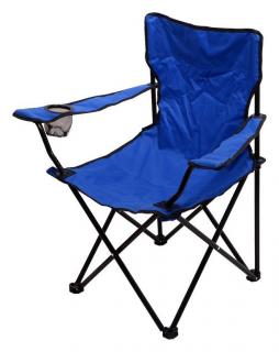 Lehká přenosná venkovní židle skládací, včetně tašky, modrá