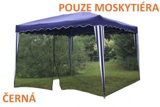 Moskytiéra pro zahradní párty stany 3x3 m, 2 zipy, černá