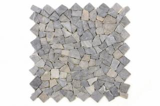 Mozaiková dlaždice kamínky na síťce mramor šedý, 1 m2