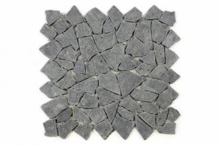 Obklad mozaika mramorová šedá / černá, 1 m2