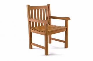 Pevná dřevěná teaková židle do interiéru / exteriéru