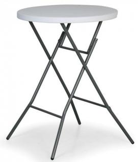 Skládací cateringový stůl ke stání venkovní + vnitřní, kov / plast, výška 110 cm