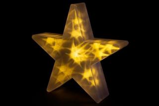 Svítící hvězda k postavení na baterie, vnitřní, 3D efekt svícení, 35 cm