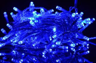 Vánoční řetěz na na baterie- modré LED diody, interiérový, 1,35 m