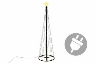 Vánoční světelná dekorace před dům- světelná pyramida / strom, 240 cm