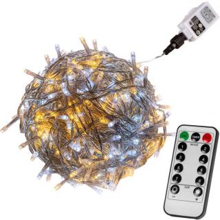 Vánoční světelný řetěz voděodolný IP44 venkovní + vnitřní, časovač, efekty, DO, 60 m