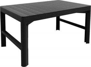 Zahradní plastový stůl s nastavitelnou výškou grafitový, 116x72 cm