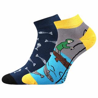 Barevné ponožky rybář kotník - 39-42