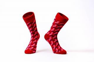Barevné ponožky Soxit 3D Red - 41-46