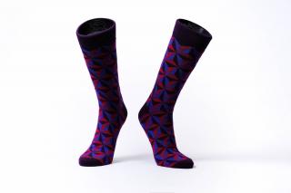 Barevné ponožky Soxit Purple Origami - 41-46