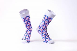Barevné ponožky Soxit White Origami - 41-46