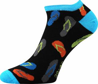 Barevné ponožky žabky-B kotník - 39-42