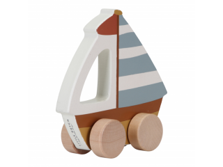 Dřevěná lodička na kolečkách | Little Dutch