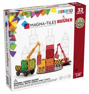 Magnetická stavebnice Na staveništi - 32 dílů | Magna Tiles