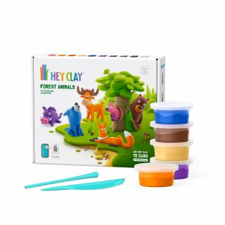 Modelína Hey Clay - Lesní zvířátka, 6 postaviček | TM toys